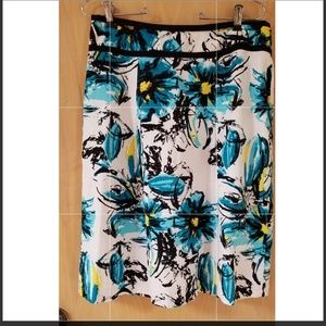 A-line floral skirt